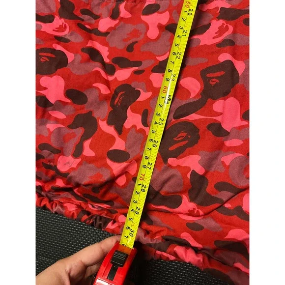Vintage 2000s BOOT A Bathing Ape Bape Snowboarding Jacket Army Camo 2XL VTG Red - Picture 6 of 10